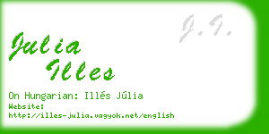 julia illes business card